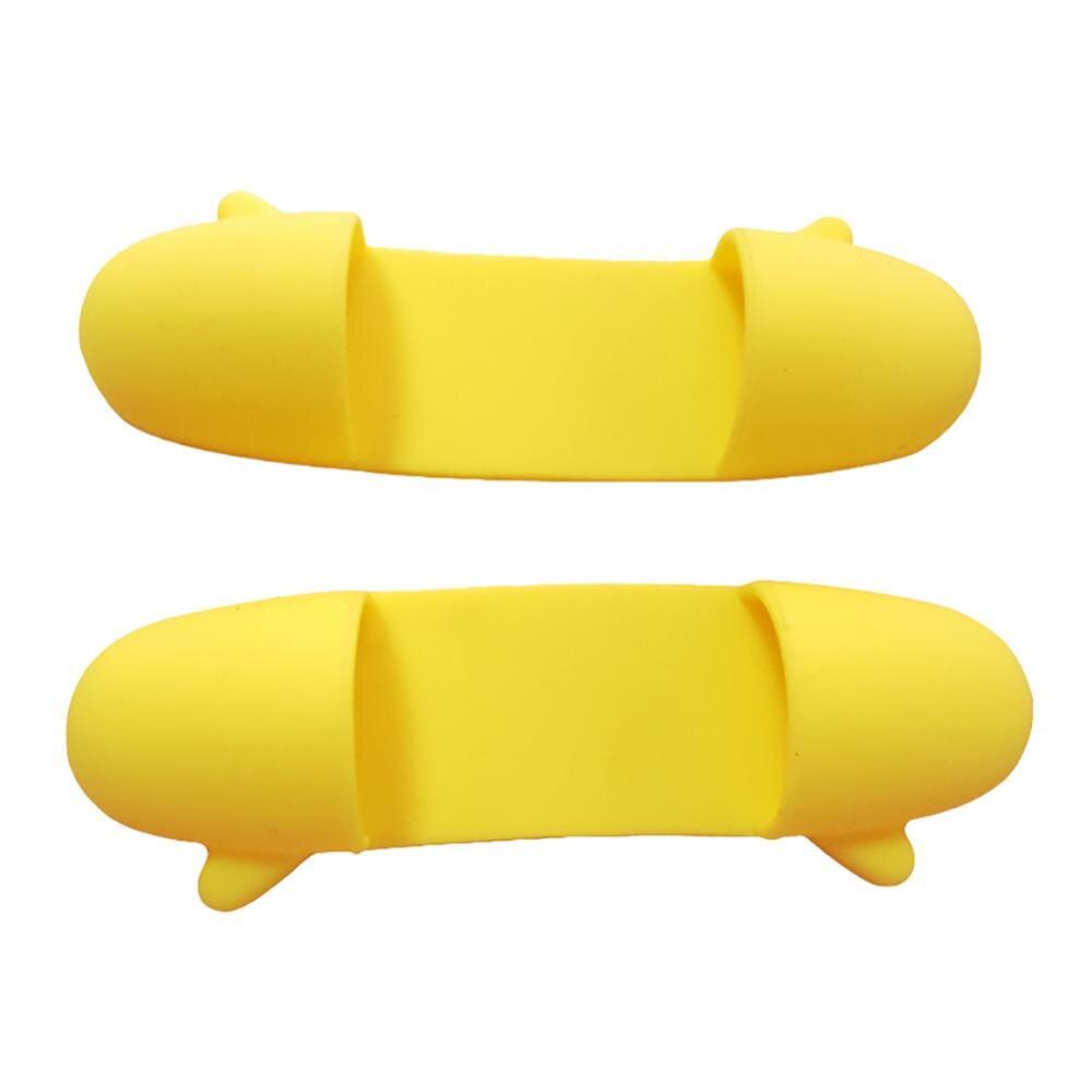 Non-slip Silicone Kitchen Gadget Kitchen Gadgets Mini 1 Pair Heat Insulated Finger Clip Bowl Dish Plate Clamp Gripper Pot Holder: Yellow