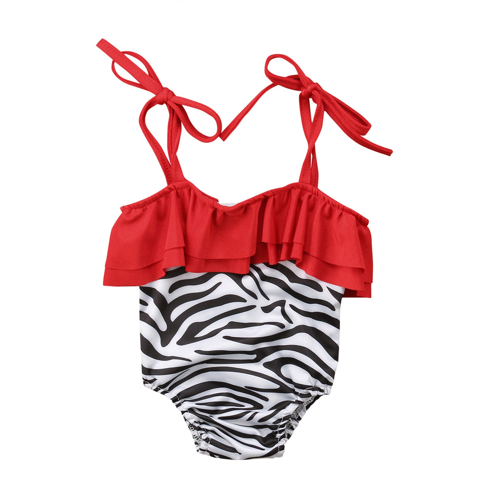 Baby's Swimsuit, Sleeveless Zebra Pattern Print Bodysuit Swimwear One-piece Suit for Toddler Boys Girls Kids