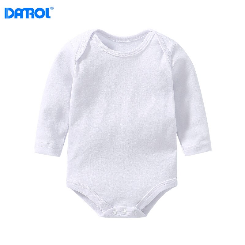 5 Pcs 3-24M Zuiver Wit Zomer Katoen Pasgeboren Baby Body Lange Mouw Een Stuk Kleding Baby meisjes Jongens Bodysuits