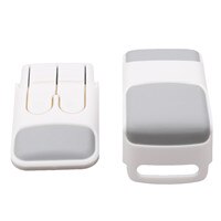 1Pcs Safety Lock Protection From Children Infant Toddler Drawer Door Cabinet Cupboard Double Buckle Safety Lock Baby Kids: Gray