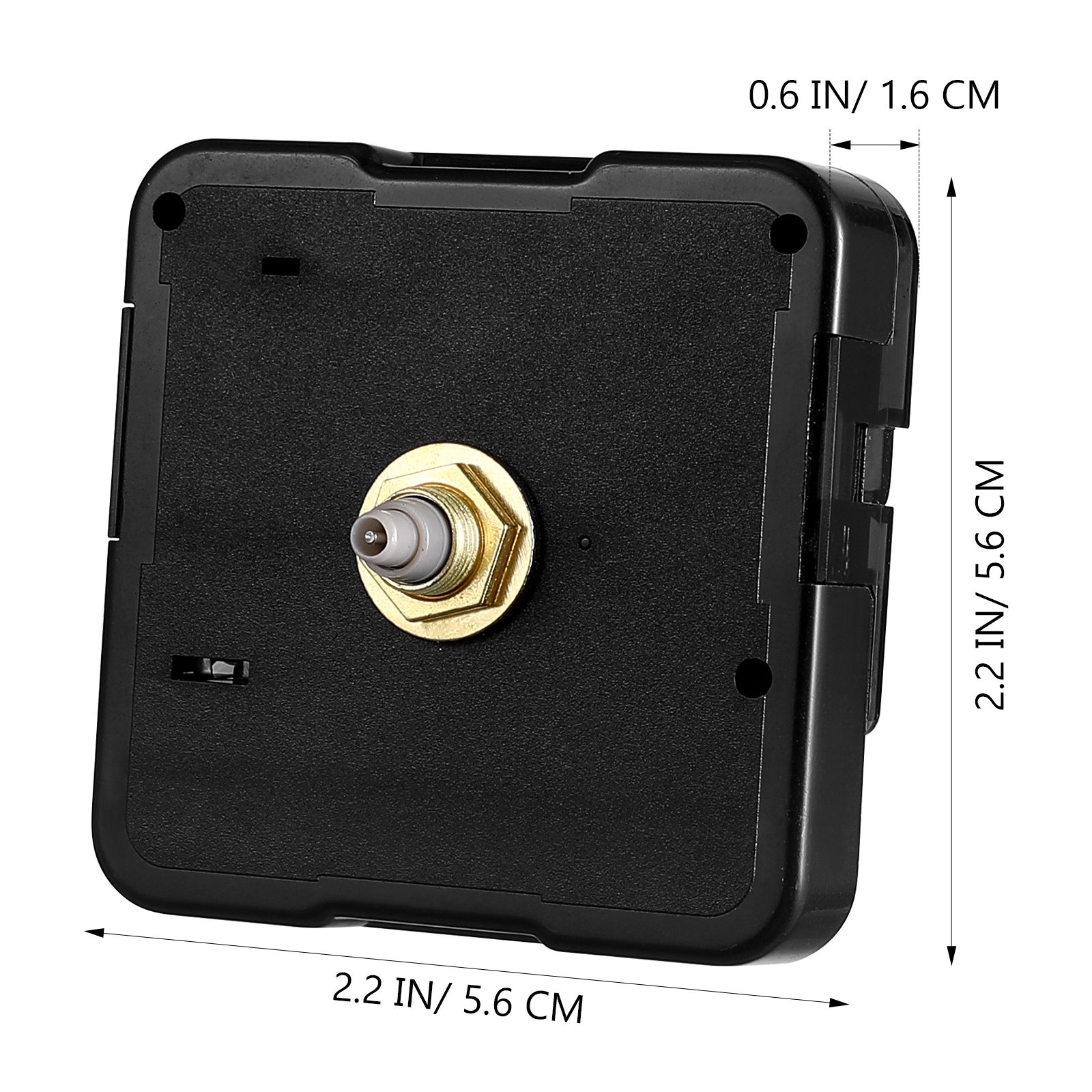 Quartz Clock Movement Black ABS Material 56x56x16mm Operated Wall Clock Mechanism Replacement DIY Supplies