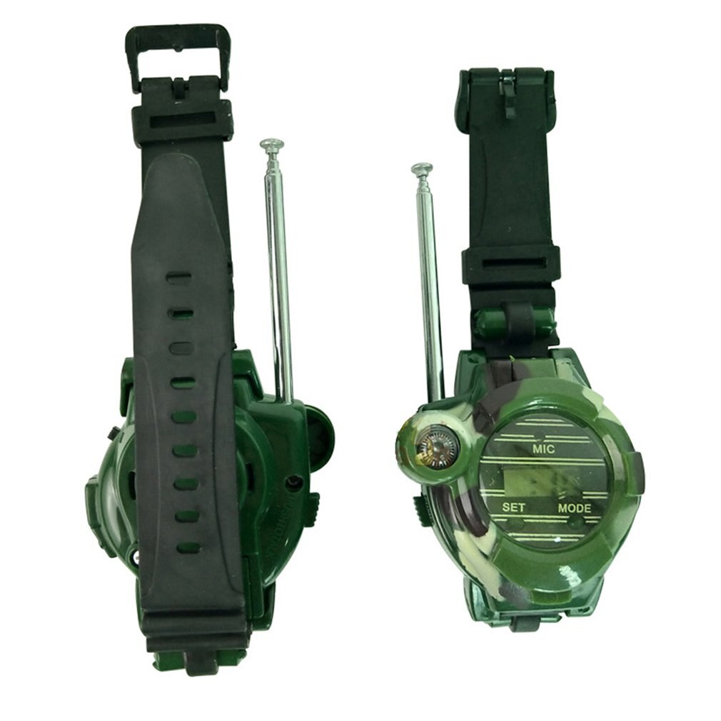 2Pcs Walkie Talkies Horloges Speelgoed Voor Kinderen 7 In 1 Camouflage 2 Way Radio Mini Walky Talky Interphone Klok kinderen Speelgoed