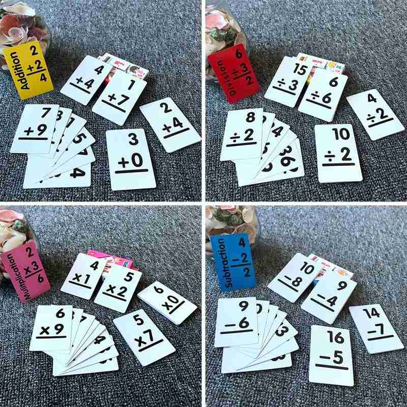 Children Cognitive Card Early Education Add Subtract Divide Math Card Intelligence Learning Arithmetic Training And Multipl B0S7
