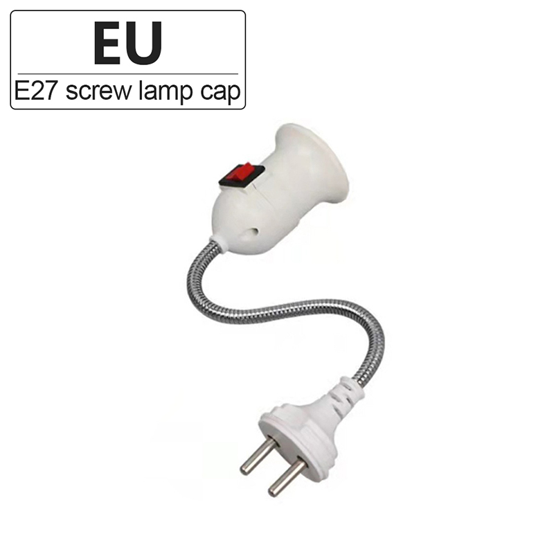 E27 Lamp Socket LED Head Bulb Holder Light Adjustable Flexible Bend With Switch EU US UK Plug Energy Saving LED Table Lamp Base: Type 16 / 2