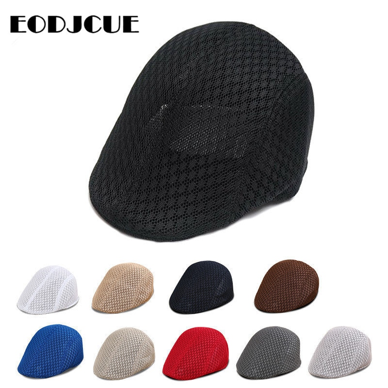 Summer Mesh Beret Cap Men Women Newsboy Hat Visors Sun Hat Outdoor Mens Flat Caps Berets Casquette Boina Caps