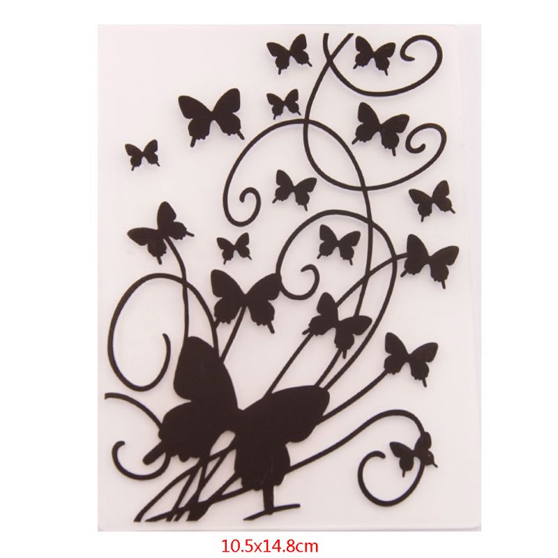Plastic Embossing Folder Template DIY Scrapbook Photo Album Card Making Decoration Crafts Butterfly