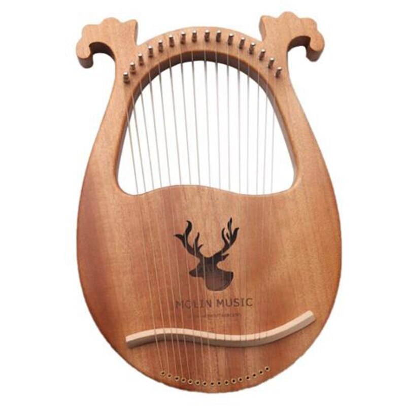 Sy-lyre harpe ,16 -strengs harpe bærbar liten harpe med slitesterke stålstrenger trestreng musikkinstrument