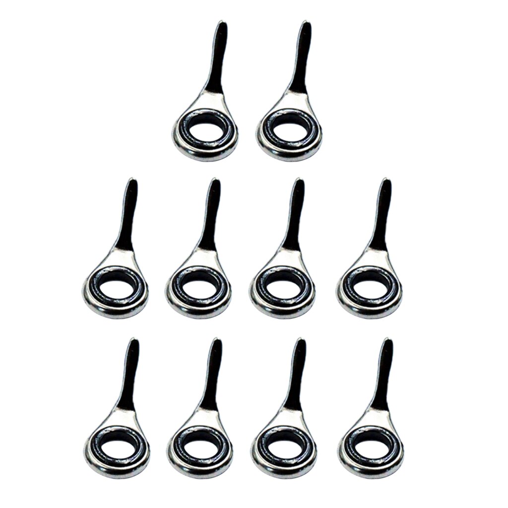 10 sztuk wędki przewodniki pierścienie żyłka przewodniki oczy zestawy 2/3/3. 8/5. 1/6. 8mm akcesoria wędkarskie Pesca 4 #5 #6 #8 #10 #: 5.1mm