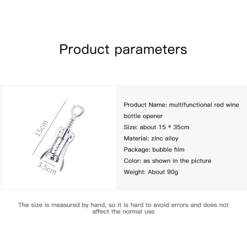Kitchen Tools Beer Bottle Opener Gadget Wine Accessories Metal Wine Corkscrew Waiter Bottle Beer Cap Ope Wing Style Corkscrew
