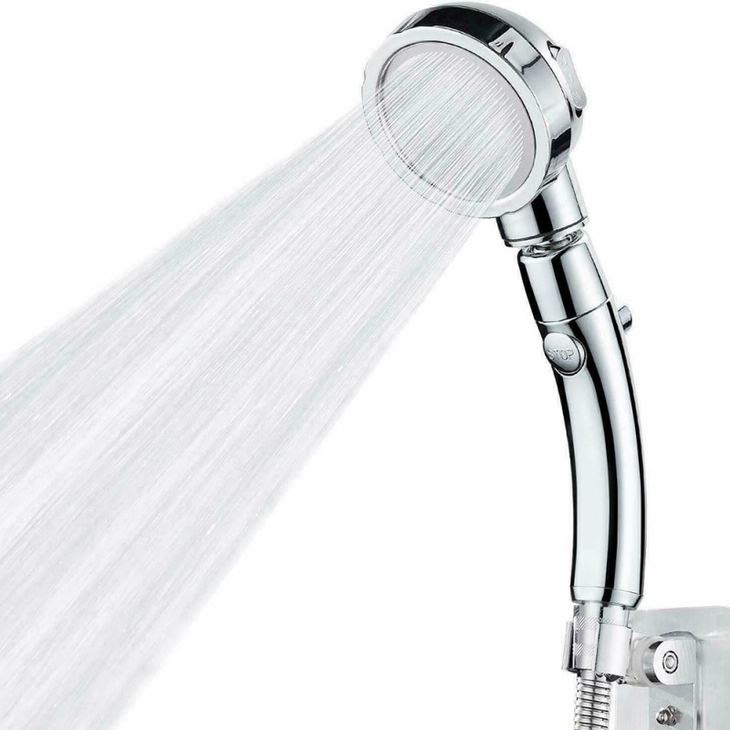 High Pressure Shower Head Set With Water-stopper Plastic Shower Head With Support Rack And Tube Bathroom Shower Tools q