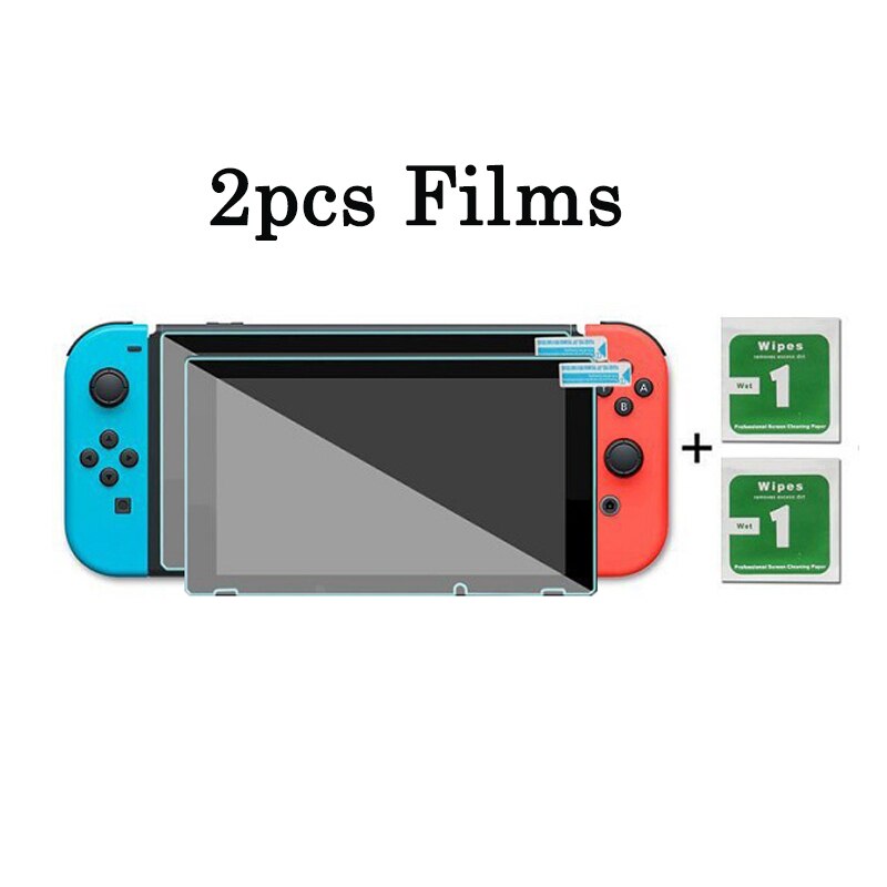 2 paket 9 H Gehärtetem Glas Bildschirm Schutz Für Nintend Schalter Schutzhülle Film Haut Abdeckung Für Nintendo Schalter NS Zubehör