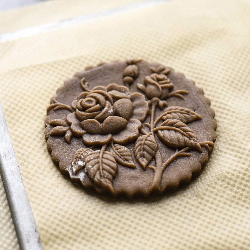 3D Houten Bakvorm Cookie Biscuit Druk Stempel Mallen Prachtige Levendige Patroon Bakvorm Dennenappels Bloemen Windmolen