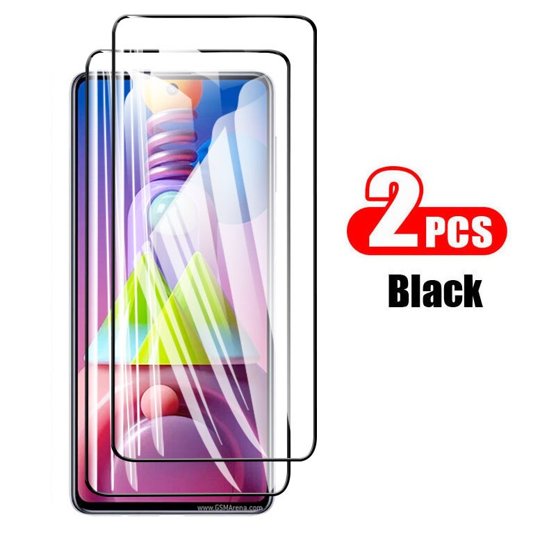 Protectores de pantalla de cristal para cámara samsung Galaxy M51 , cristal protector para Samsung M 51 51M SM-M515F/DSN: 2Black