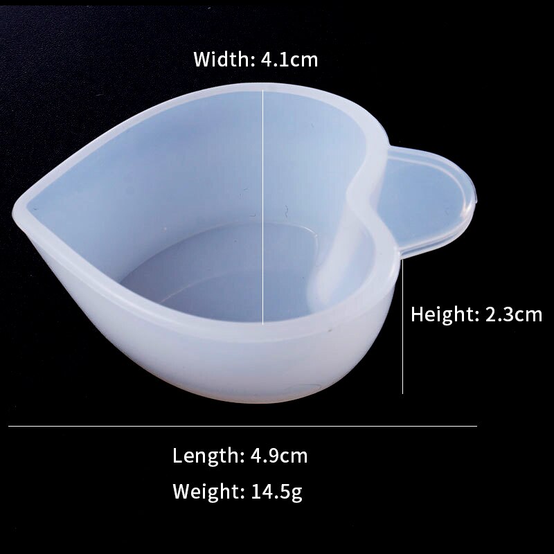 Non-stick Silicone Washable And Reusable Measure Cup 250ml DIY Jewelry Making Tool Epoxy Resin Cups Mixing Cup Stirring Stick: Love cup