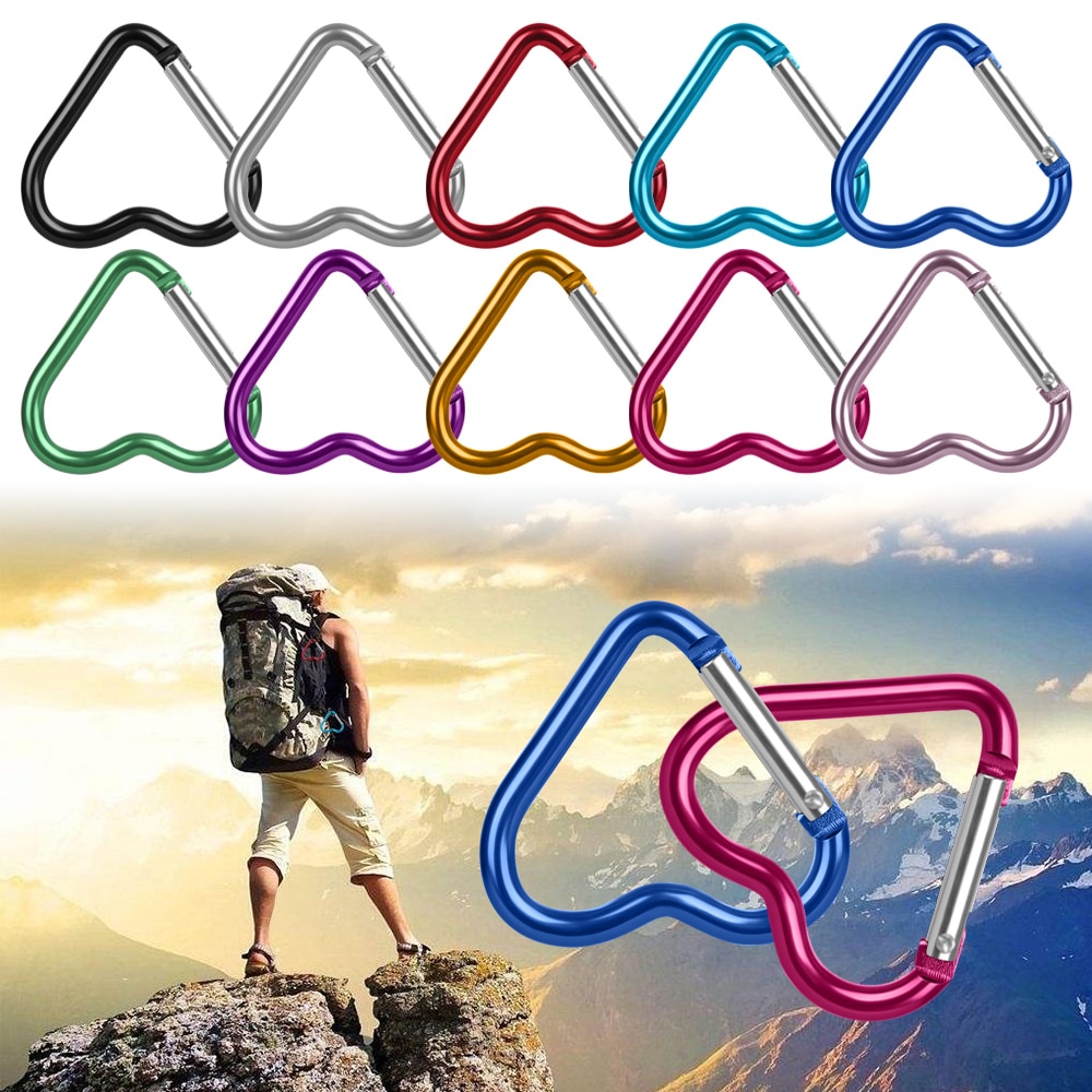 Alomejor Klimmen Gesp Bergbeklimmen Gesp Snap Clip Plastic Staal Klimmen Karabijnhaak Opknoping Sleutelhanger Haak Voor Outdoor Klimmen
