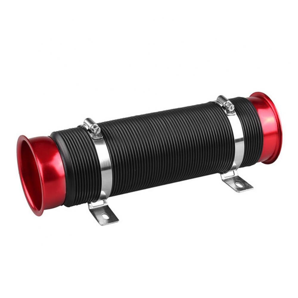 76mm Intake Pipe Universal Flexible Car Air Intake Pipe Inlet Hose Tube Duct Accessories Air Intakes Parts: Red