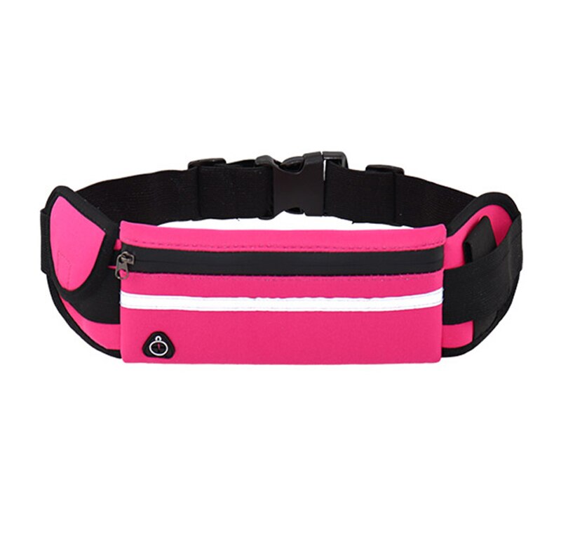 Waist Pack Sport Fanny Pack for Women Men Mini Portable Convenient USB Waterproof Phone Belt Bag Fanny Pack Men for Outdoor Run: Pink