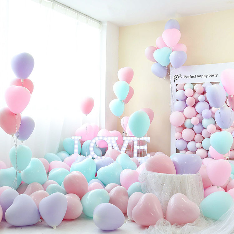 Globos de látex de macarrón verde menta de 13 pulgadas, globos de látex azul rosa para bebé, globo de helio, cumpleaños, evento, , decoración de boda, novedad de 100 Uds.
