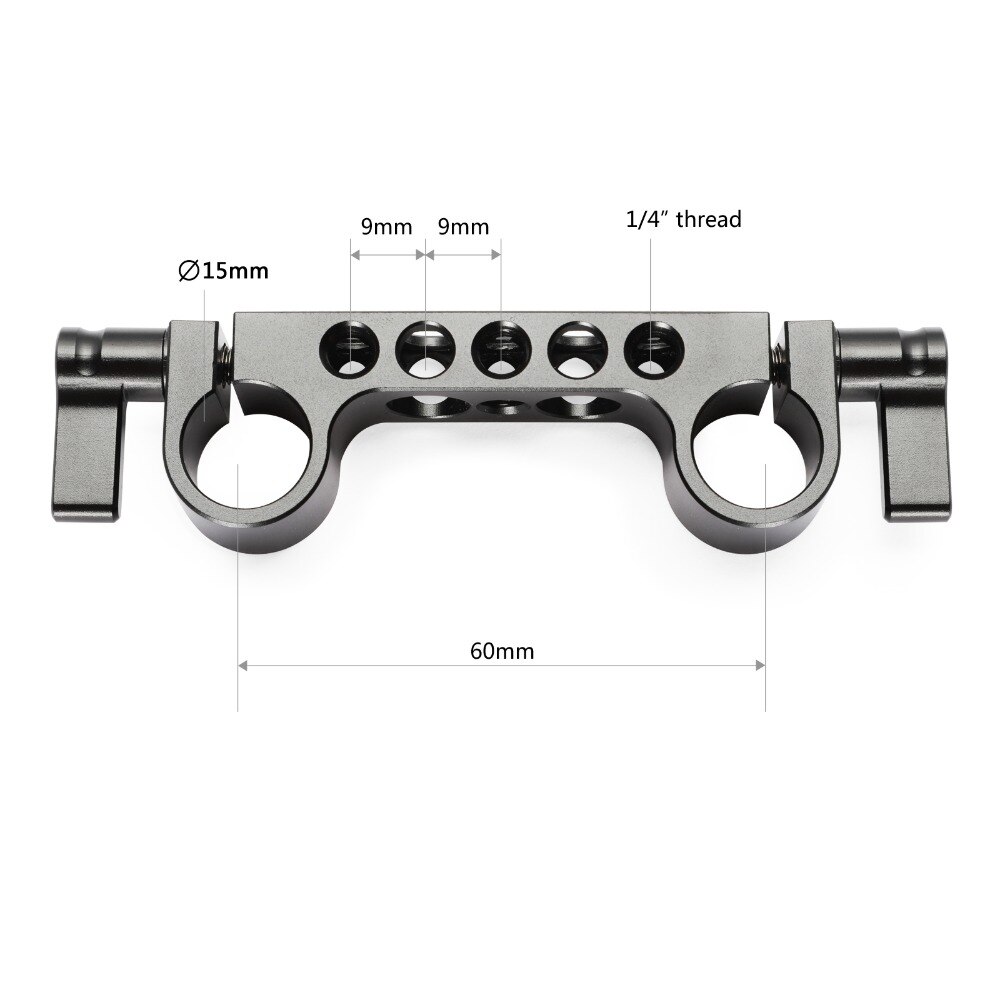 Smallrig dslr câmera rig 15mm ferroviário haste 15mm railblock para vídeo siga foco ombro rig bateria placa anexar 2061