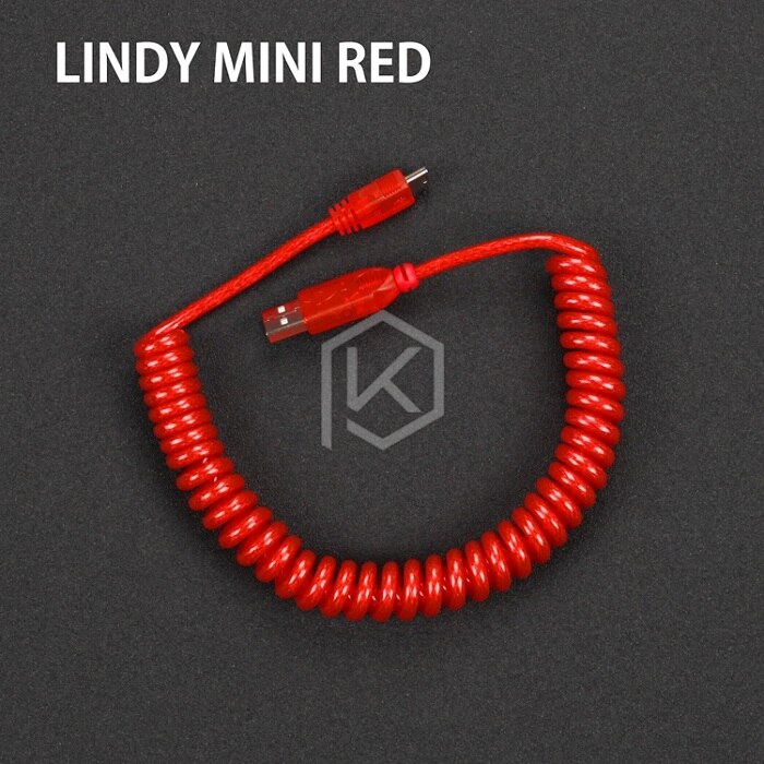 Lindy kabel wire mekanisk tastatur  gh60 usb kabel mini usb port til poker 2 gh60 keyboard kit gør det selv: Lindy mini rød