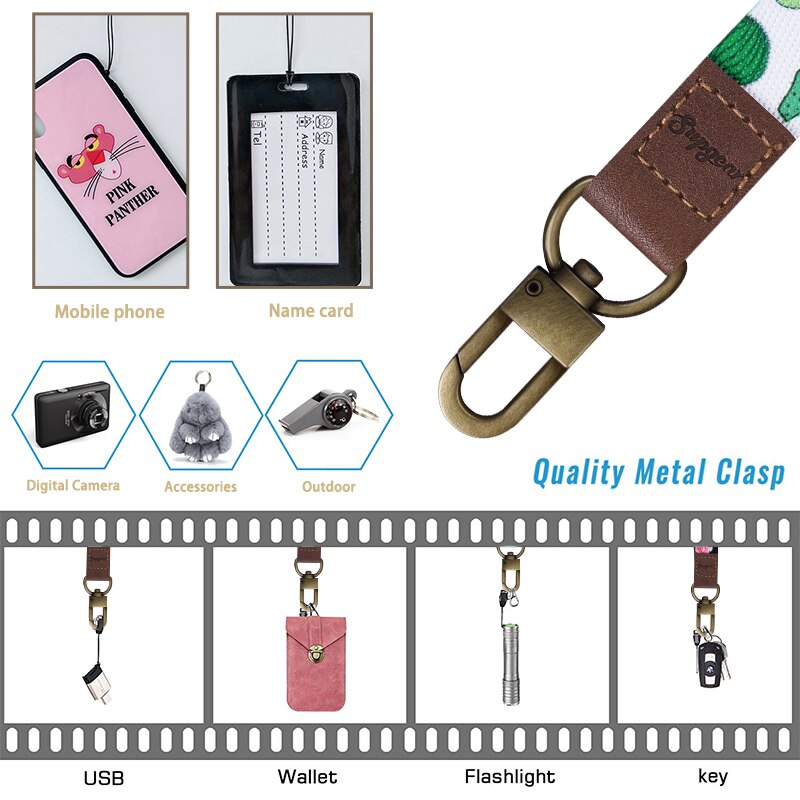 485*20mm nyckelring remmar rep mobiltelefon hals rem lanyard för id-kort nyckelring usb badge hållare diy lariat lanyard hang rop