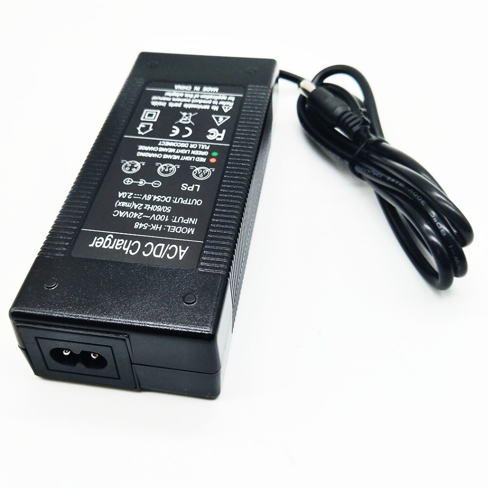 54.6 V 2A Charger 13 S 48 V Lithium Ion Batterij Liitokala Charger Output DC 54.6 V Lithium-polymeer batterij Oplader