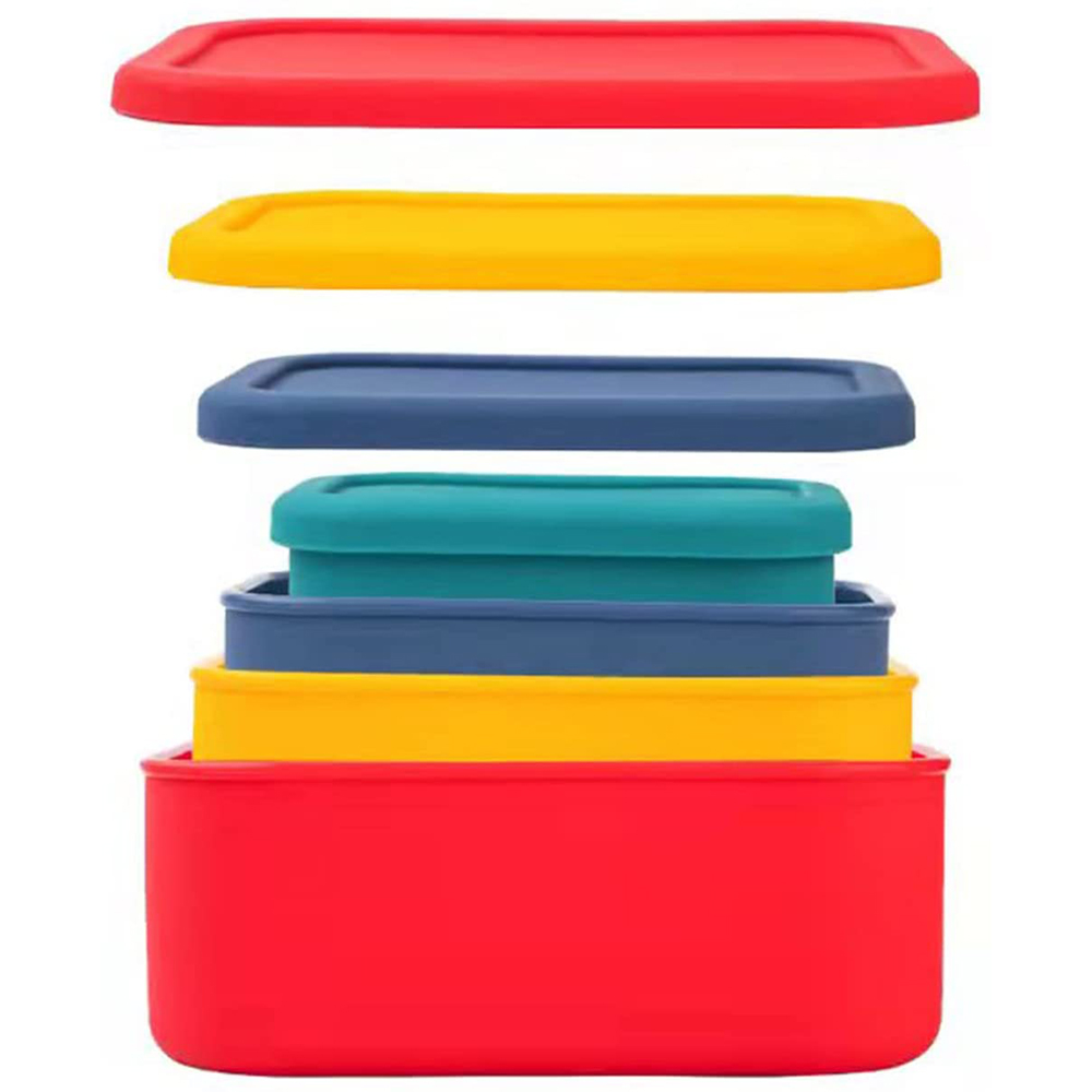 Silicone Food Storage Containers, Food Storage Lunch box Refrigerator Transfer Oven Safe Food Storage Containers With Lids