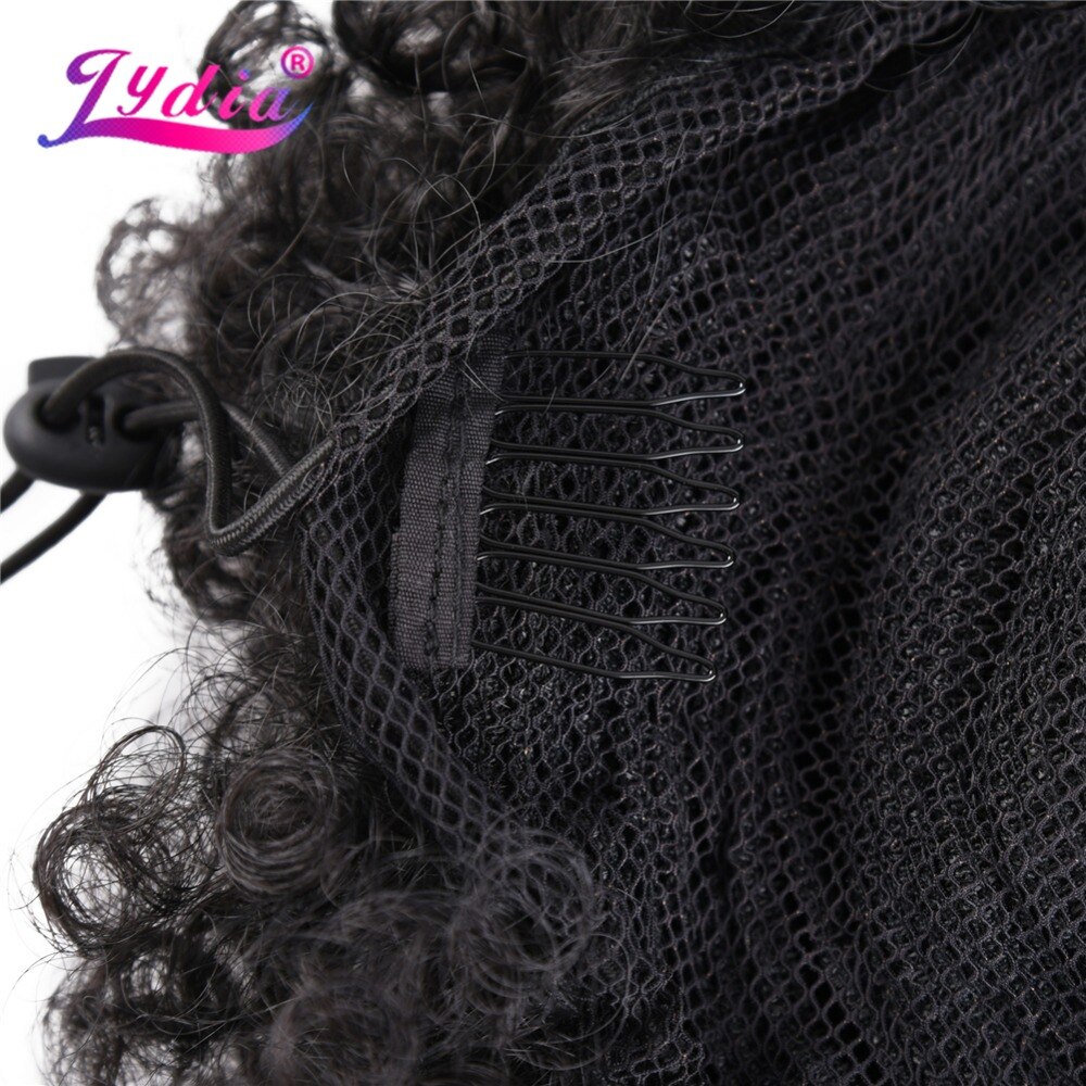 Lydia Curly Synthetic Hair Chignon Bun Extensions Updo Clip In Hairpiece 12inch Donut Chignon Cheveux 86g/Piece