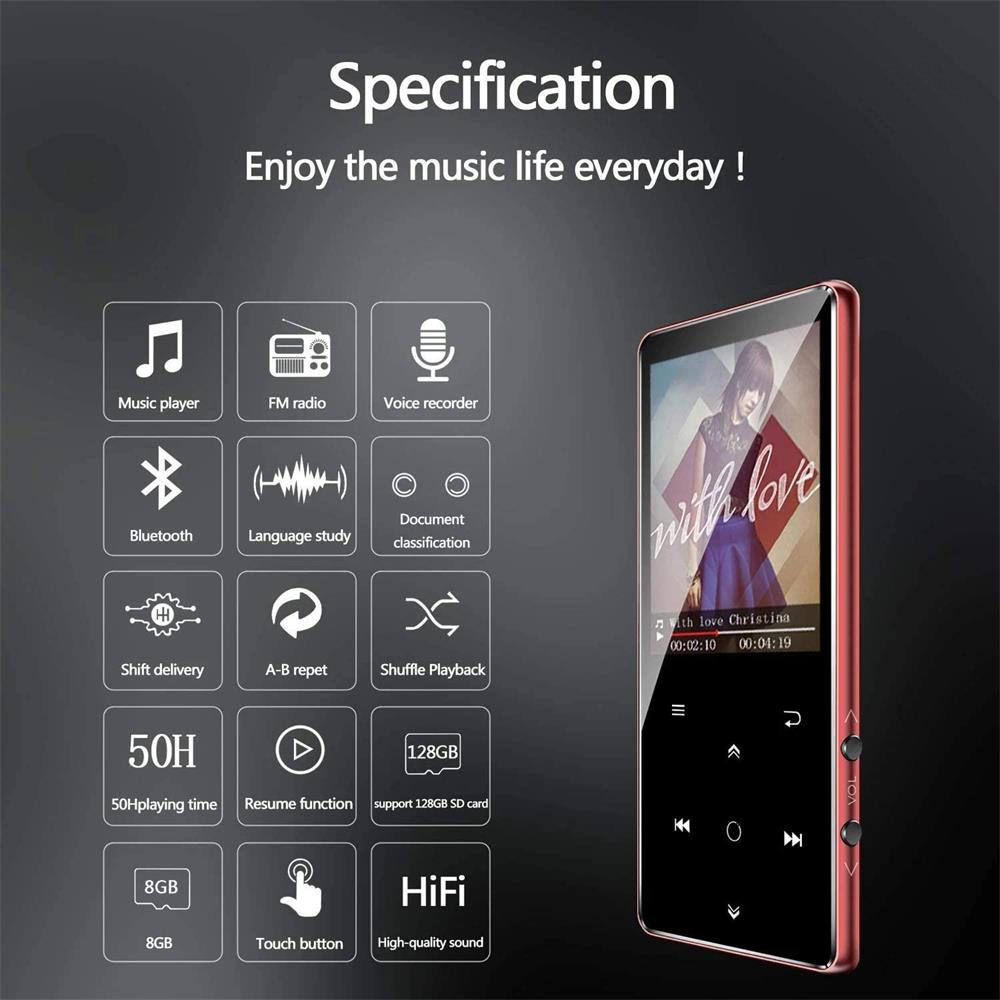 Bluetooth4.2 MP4 Player 16GB Original BENJIE-K11 w... – Grandado