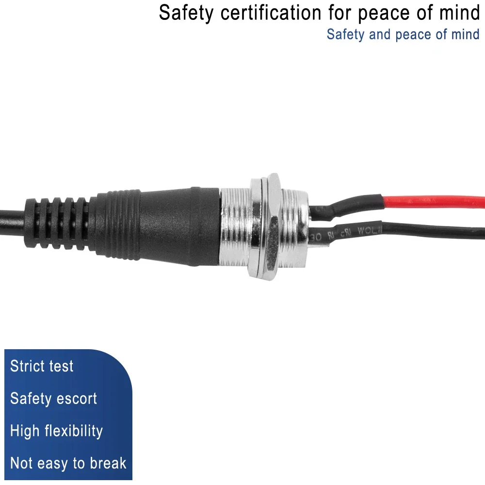 Battery Charging 3 Pin Prong Inline Connector Head Round Three-hole Charging Port Jack Socket Electric Scooter Charger Connector