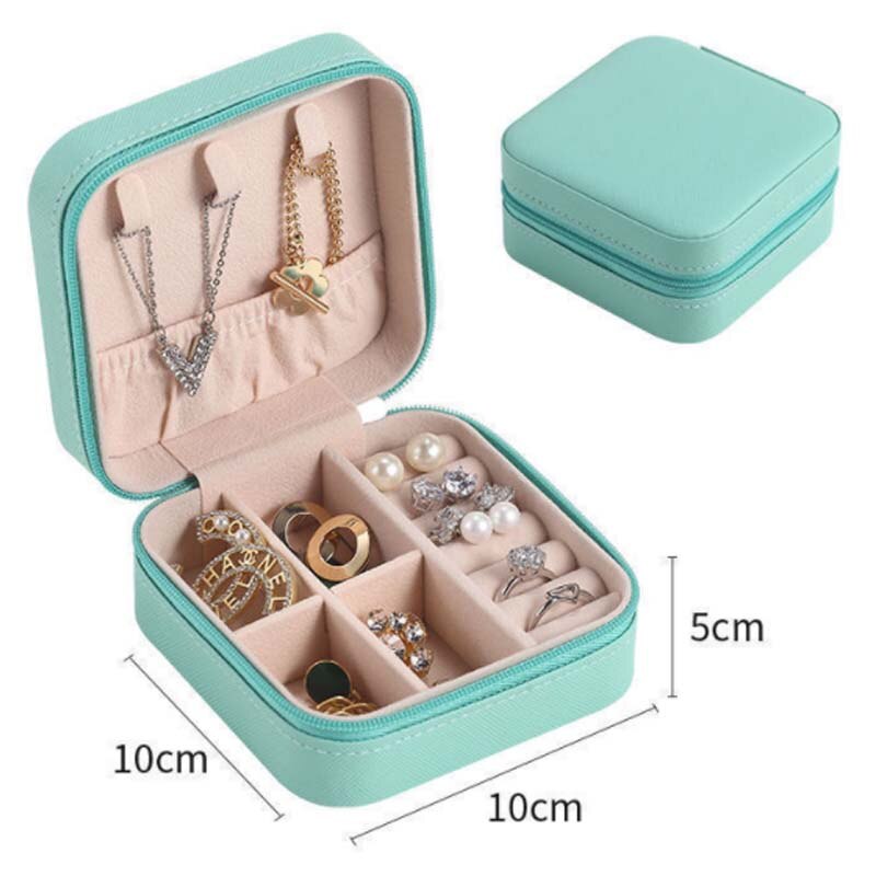 Organza Rangement Bijoux Bague Boite a Bijoux Emballage Presentoir Boucles D’oreilles Bracelet Collier Boîte à Bijoux Porta Gioielli Rangement Bijoux Organisateur Joyeros Organizador de Joyas Envio Gratis Takı Kutusu: Bleu
