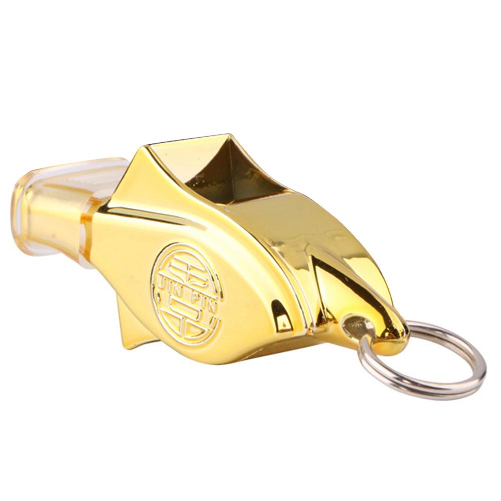 Silbato de 130 decibelios para árbitro, accesorio deportivo de Rugby, chapado en ABS, para fútbol, baloncesto, de entrenamiento, escuela, herramienta de porristas: Gold
