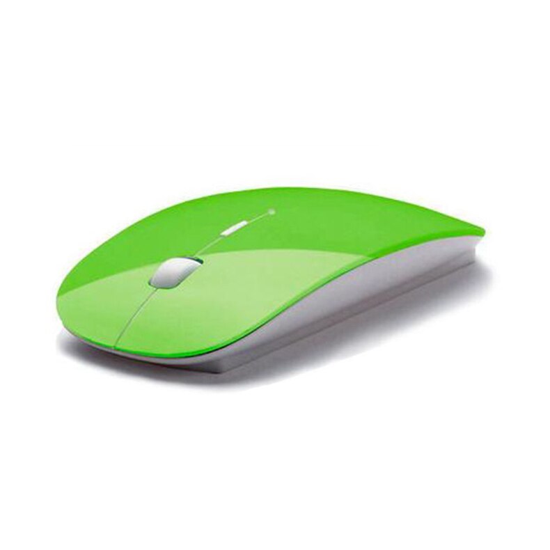 1600 DPI USB Optical Wireless Computer Mouse 2.4G Receiver Super Slim Mouse For PC Laptop DJA99: green