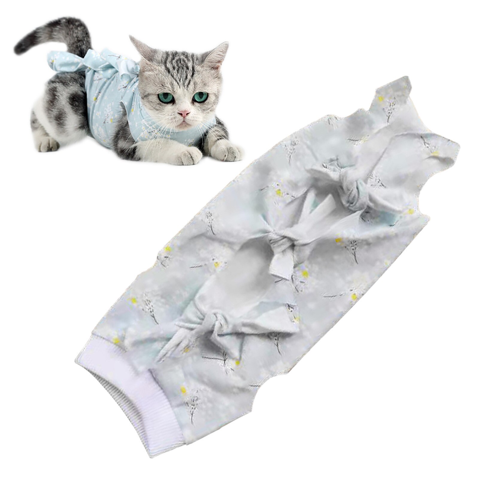Pet Hond Kat Sterilisatie Pak Anti-Likken Wond Na Chirurgie Operatie Herstel Pet Care Kleding Ademend Katten Spenen Pak