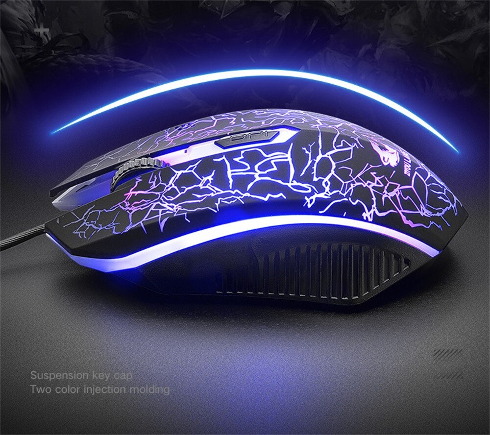 gaming mechanical keyboard luminous mouse set gaming keyboard (English keyboard + mouse + mouse pad)