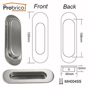 Probrico 10 PCS Modern Flush Embed Knobs Kitchen Cabinet Cupboard Door Drawer Hidden Handles Wardrobe Hidden Pulls Recessed pull: MH004SS