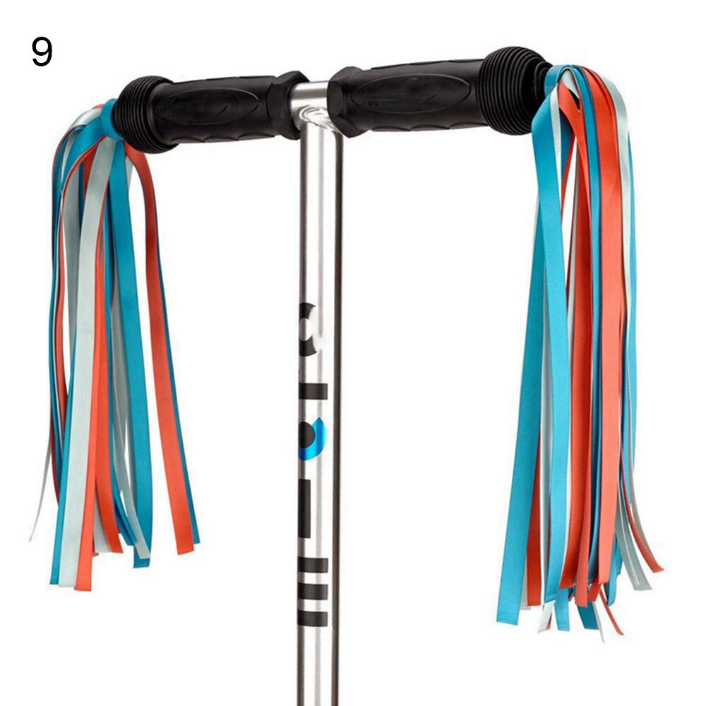 Kinderen Fiets Opslag Scooter Stuur Mand Fiets Voordrager Strik Tas Achter Fietsen Multicolor Opknoping Retro Kwasten: 9