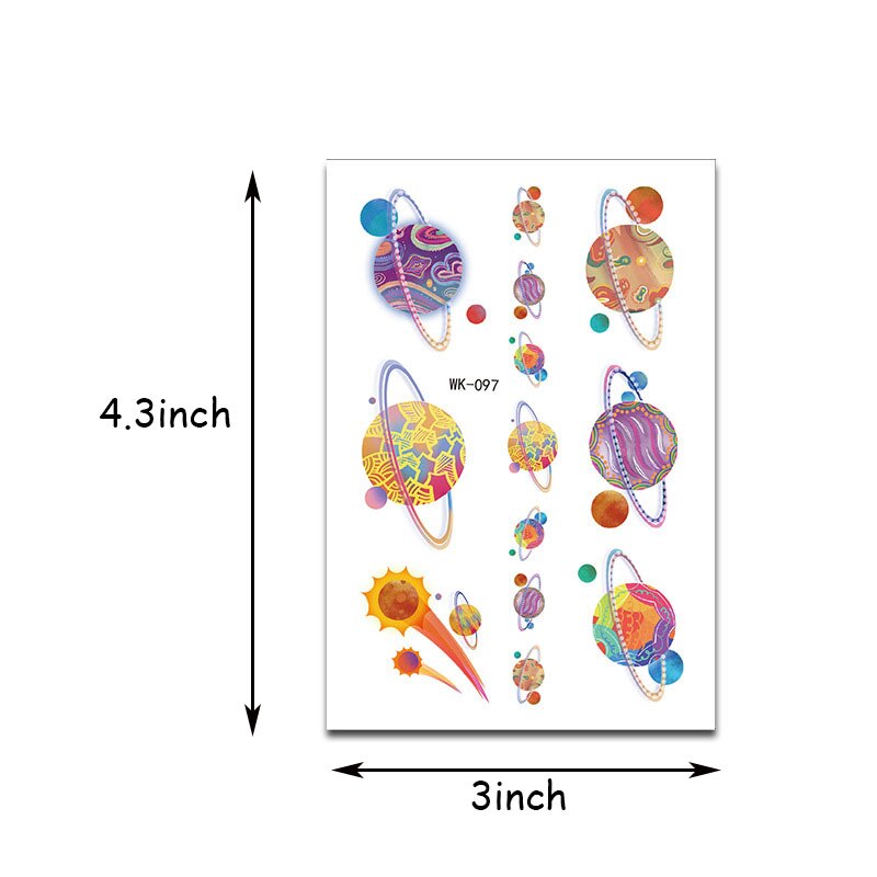 Astronaut Temporary Tattoos Stickers Boy Kids Universe Series Outer Space Birthday Party Favors Space Tattoos Decorations: 1