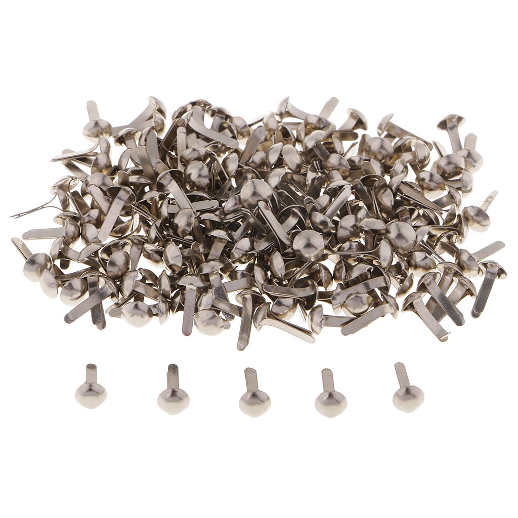 800pcs Mini Decorative Round Head Split Pins Metal Brads Paper Fasteners for Scrapbooking Paper Craft Office Stationery