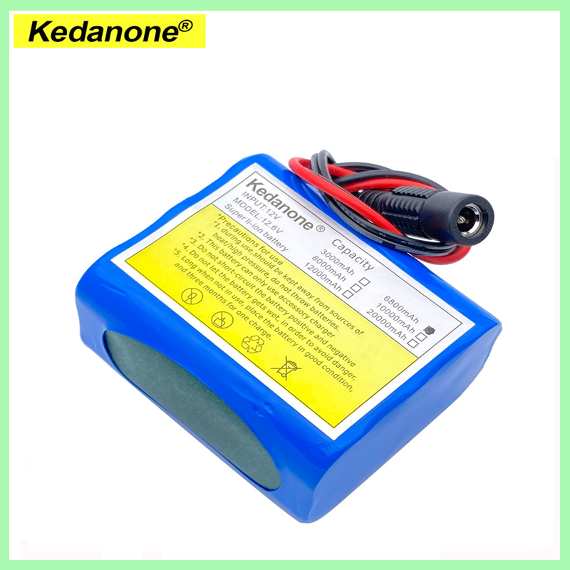 12V 6800mAh 18650 Li-Ion Akkus mit BMS Lithium-Batterie packs Schutz Bord + 12,6 V Ladegerät für überwachung