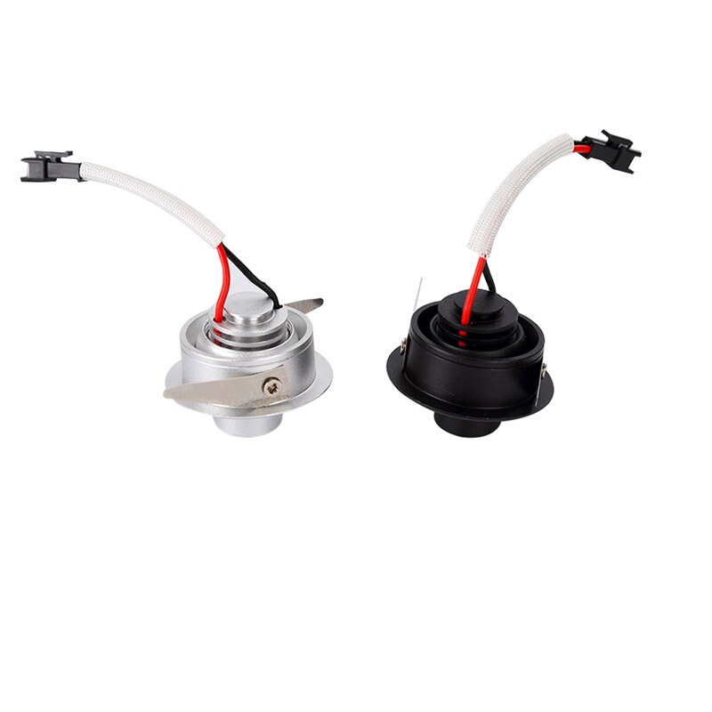 Uds foco LED de 1W Mini led empotrable de techo iluminación ajustable ángulo blanco cálido lámpara del Gabinete bombilla AC85-265V
