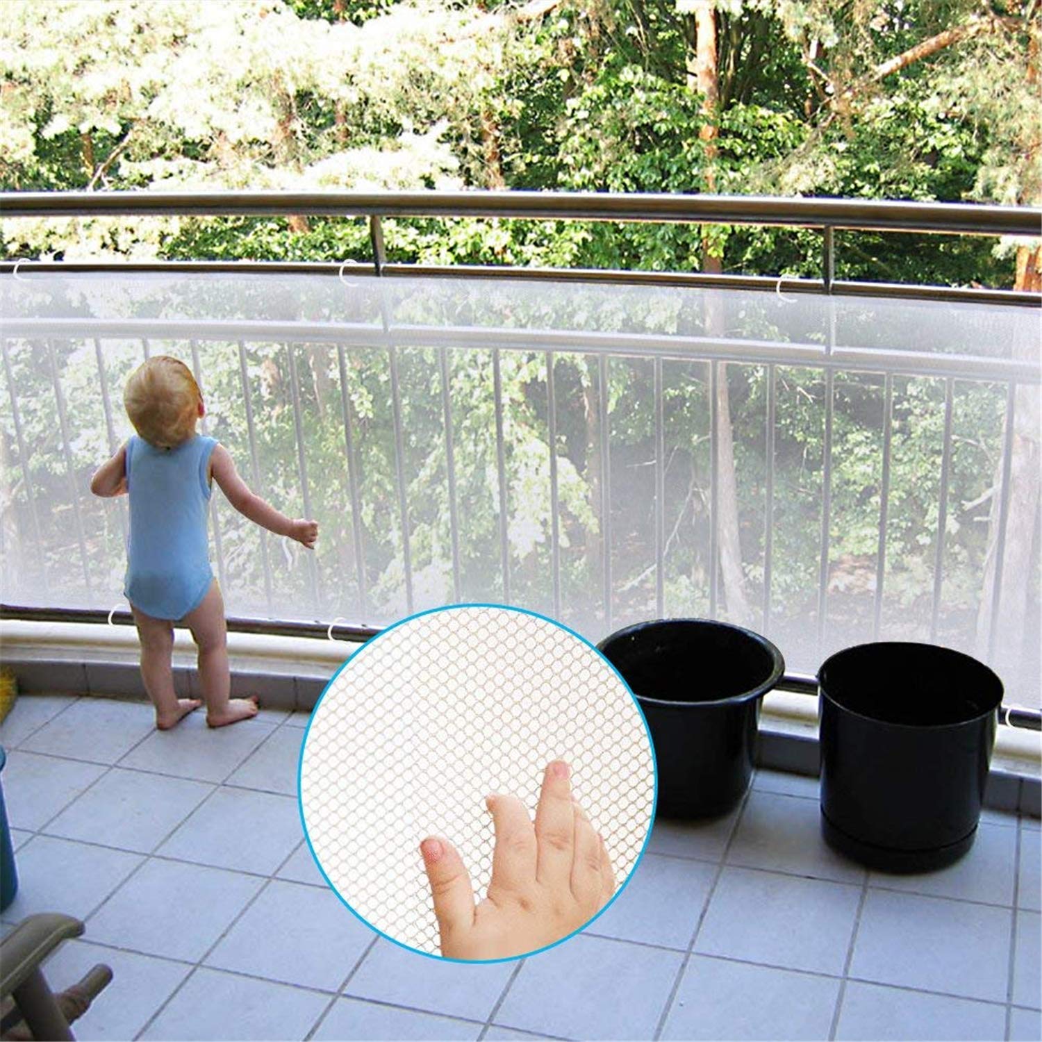 Child Safety Net, Balcony Patios Rail Stairs Safe Net for Kids/Pets/Toys, Safety for Indoor&amp;Outdoor