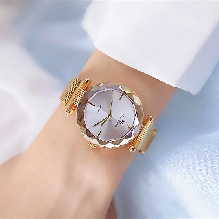 Aiseilo Vrouwen Armband Set Quartz Horloges Voor Vrouwen Rose Goud Magnetische Horloge Dames Roze Wijzerplaat Polshorloge Klok Vrouwelijke