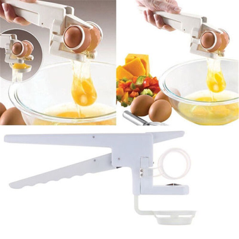 EZCracker Handheld Egg Cracker and Separator Quick Egg Whites Yolk Safe Kitchen Gadgets Eggs Cracker Separator