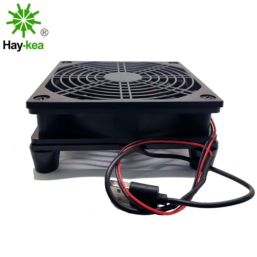 Router Koelventilator Diy Pc Cooler Tv Box Draadloze Stille Stille Dc 5V Usb Power 120Mm Fan 120X25Mm 12Cm W/Schroeven Beschermende Netto: cooler 1300RPM