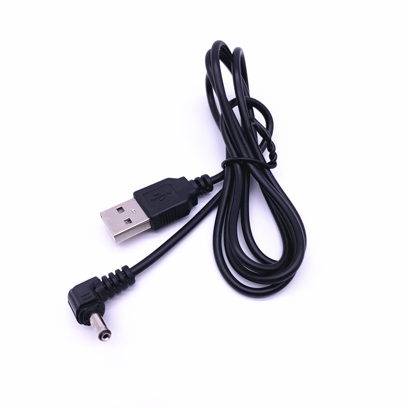 USB 2.0 Man Naar Haaks 90 Graden 3.5mm 1.35mm DC Stekker Barrel 5v Kabel Wit /zwart