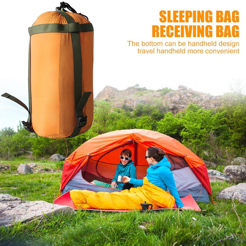 Saco de dormir de acampamento ao ar livre material de compressão saco de roupas diversos drawstring armazenamento bolsa equipamentos de acampamento saco de dormir