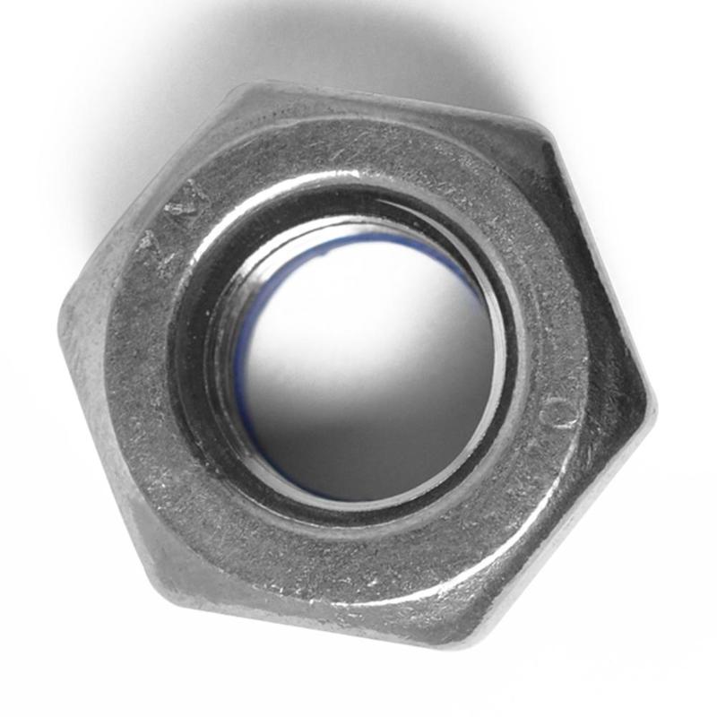 60 304 Stainless Steel Lug Nuts Wheel Hexagon Lock Nuts Nylon Insert Self Locking Nuts Wheel Bolts M3-M12 M3-M10 Nuts