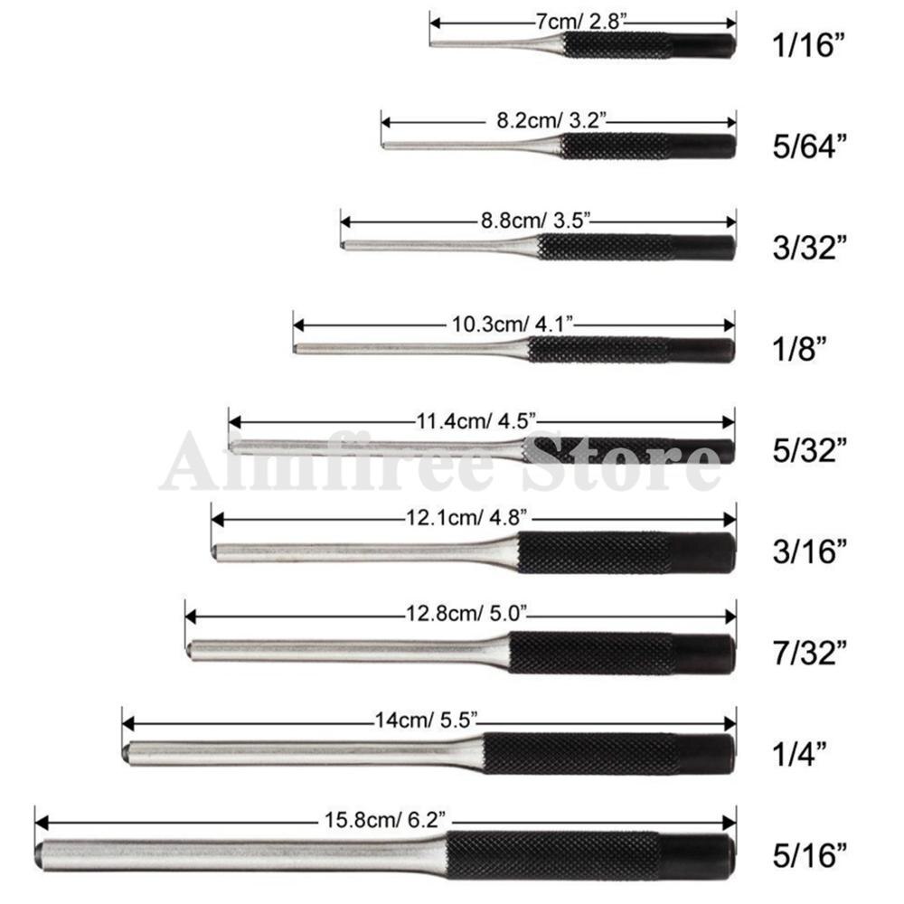 13Pcs Roll Pin Starter Punch Set + 4 Stuks Rvs Picks + Borstel + Mallet Hamer Voor wapensmid Tool Gebruik