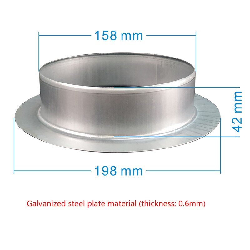 100 / 125 / 150 / 160mm vent pipe joint hose joint air pipe joint air pipe flange exhaust pipe blower accessories